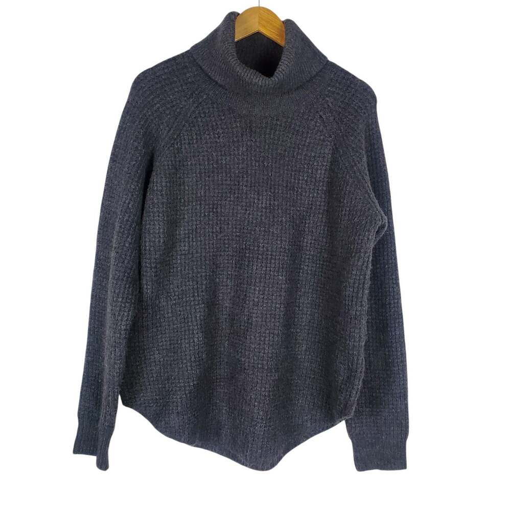Kuhl Sienna Sweater Womens L Pavement Charcoal Gray Pullover Cowl Neck Knit